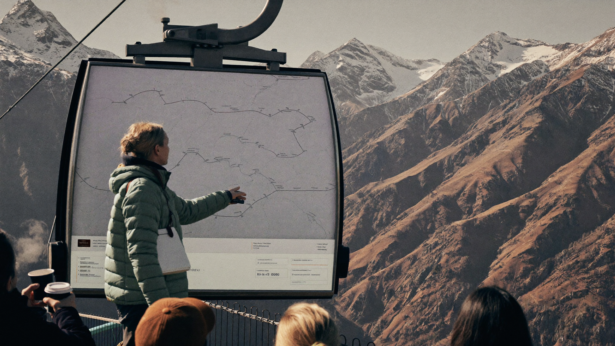 Sample week itinerary scenes across Andorra's slopes and villages
